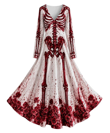 Skull Print Maxi Dress
