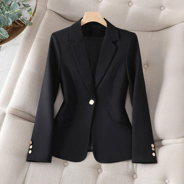 One Button Fitted Blazer