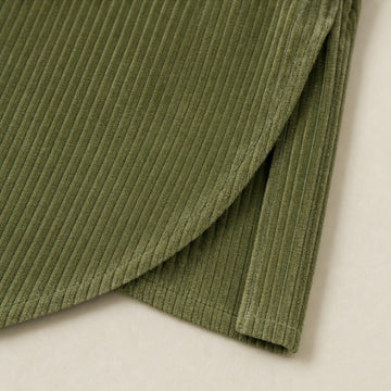 Asymmetric Corduroy Funnel Top