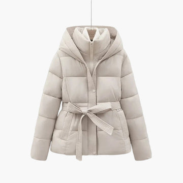 Belted Hooded Puffer Jacket