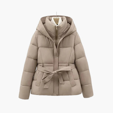 Belted Hooded Puffer Jacket