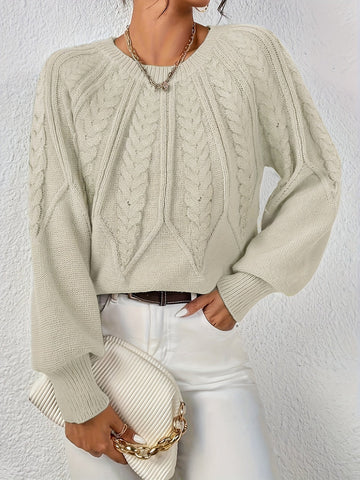 Braided Cable Knit Sweater
