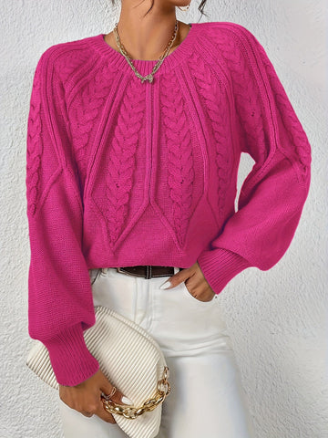 Braided Cable Knit Sweater