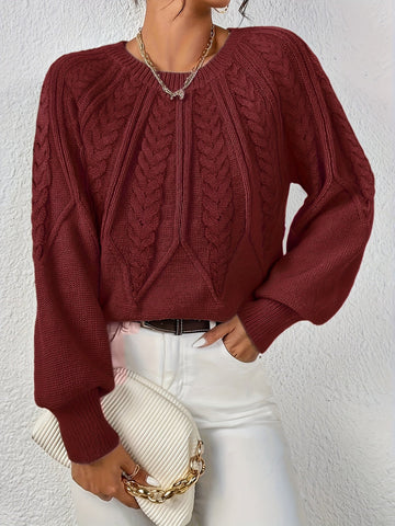 Braided Cable Knit Sweater