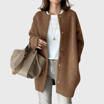 Brushed Knit Long Cardigan