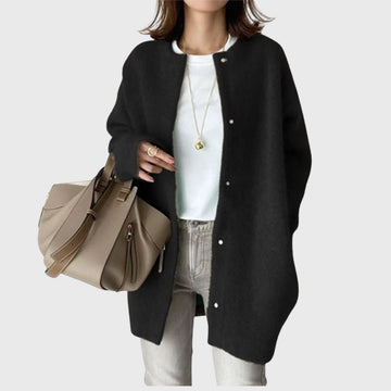 Brushed Knit Long Cardigan