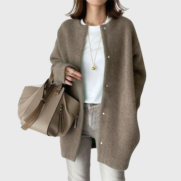 Brushed Knit Long Cardigan