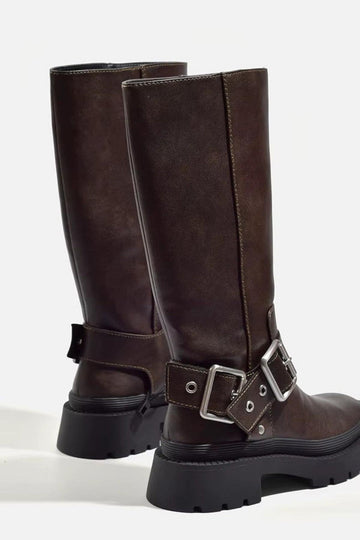 Buckled Biker Boots