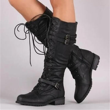 Buckled Knee High Boots