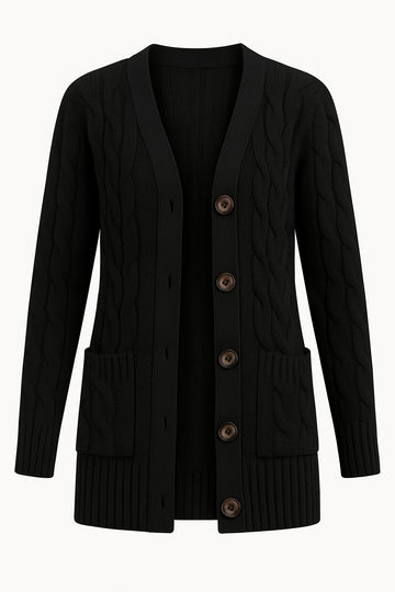 Cable Knit Longline Cardigan