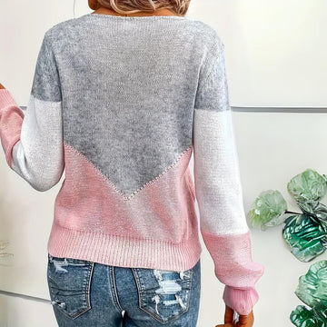 Color Block Knit Sweater