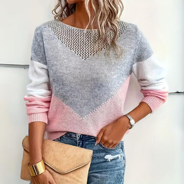Color Block Knit Sweater