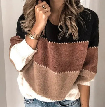 Color Block Stripe Sweater