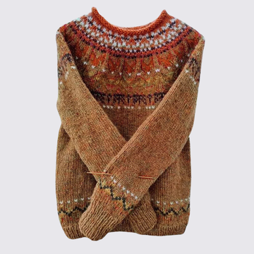 Contrast Yoke Fair Isle Sweater
