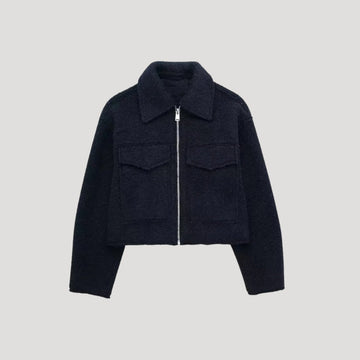 Cropped Zip Front Jacket