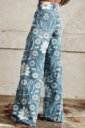 Daisy Vine Wide-Leg Pants