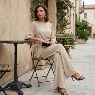 Draped Cape Sleeve Set