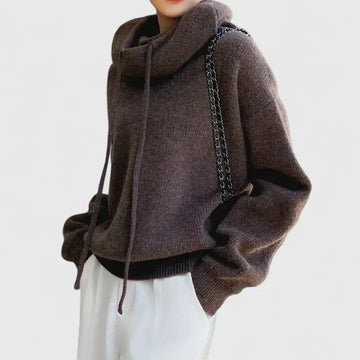 Drawstring Knit Hoodie
