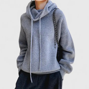 Drawstring Knit Hoodie