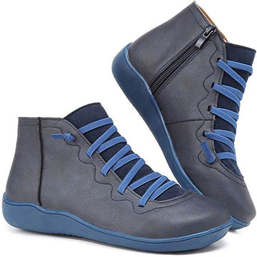 Elastic Lace Ankle Boots