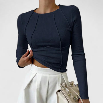 Exposed Seam Ribbed Top