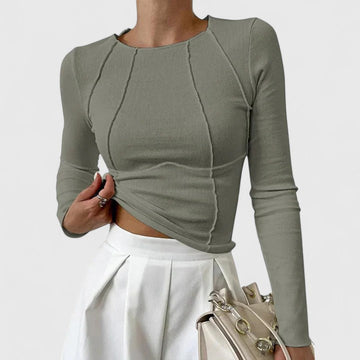 Exposed Seam Ribbed Top