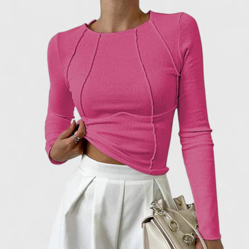 Exposed Seam Ribbed Top