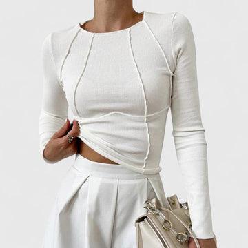 Exposed Seam Ribbed Top
