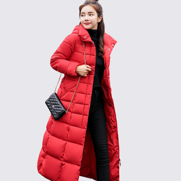 Fitted Longline Quilted Coat