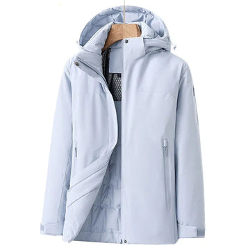 Fleece-Lined Hooded Shell Jacket