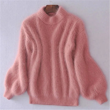 Fluffy Balloon Sleeve Sweater