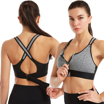 Front Zip Sports Bra