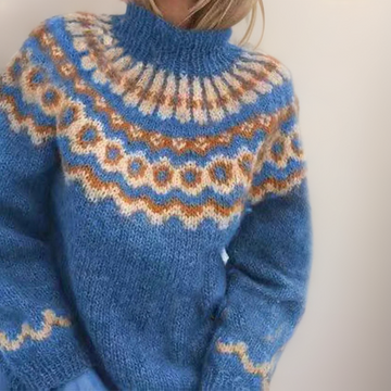 Funnel Neck Yoke Sweater
