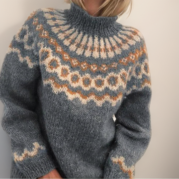 Funnel Neck Yoke Sweater