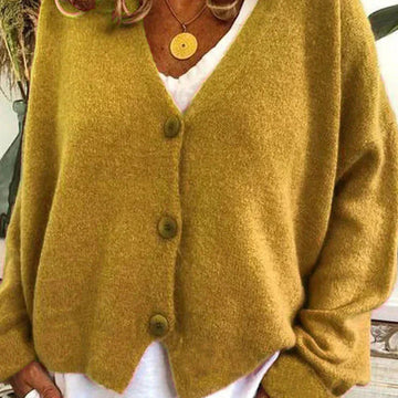 Fuzzy V-Neck Cardigan
