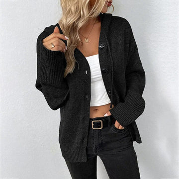 Hooded Knit Cardigan