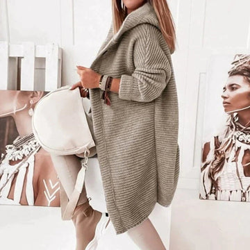 Hooded Longline Chunky Cardigan