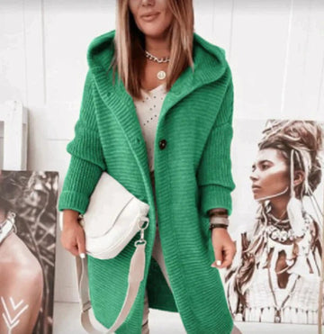 Hooded Longline Chunky Cardigan