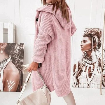 Hooded Longline Chunky Cardigan