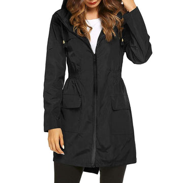 Hooded Zip Front Jacket