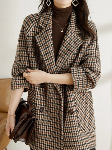 Houndstooth Check Blazer