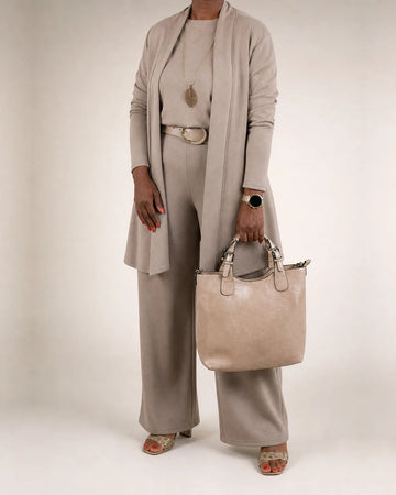 Knit Cardigan Pants Set