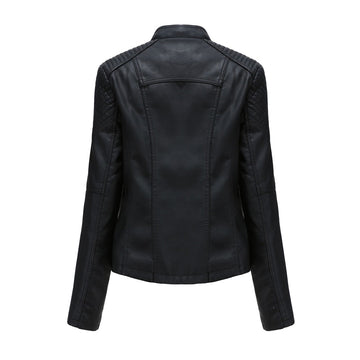 Lace-Up Shoulder Moto Jacket