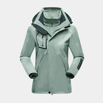 Layered Hooded Outdoor Jacket