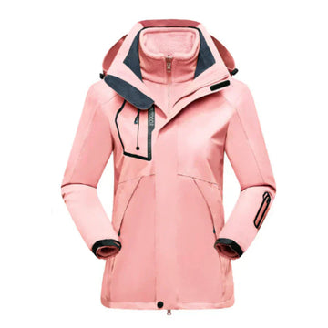 Layered Hooded Outdoor Jacket
