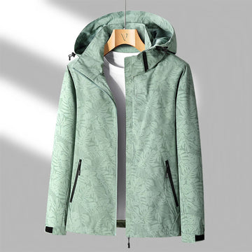Leaf Print Shell Jacket