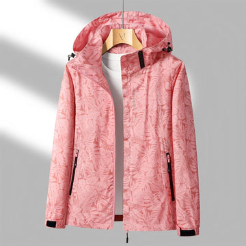 Leaf Print Shell Jacket
