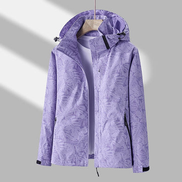 Leaf Print Shell Jacket