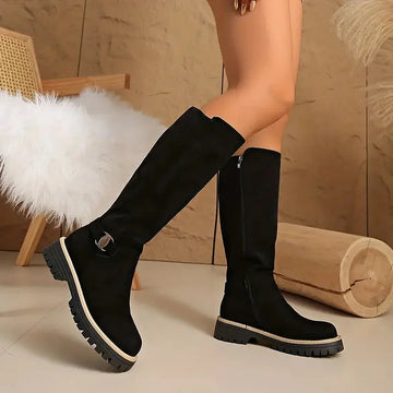 Lug Sole Knee Boots