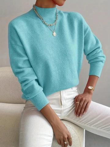 Mock Neck Knit Sweater